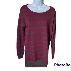 Arizona Jeans Red & Gray Sweater Size Medium